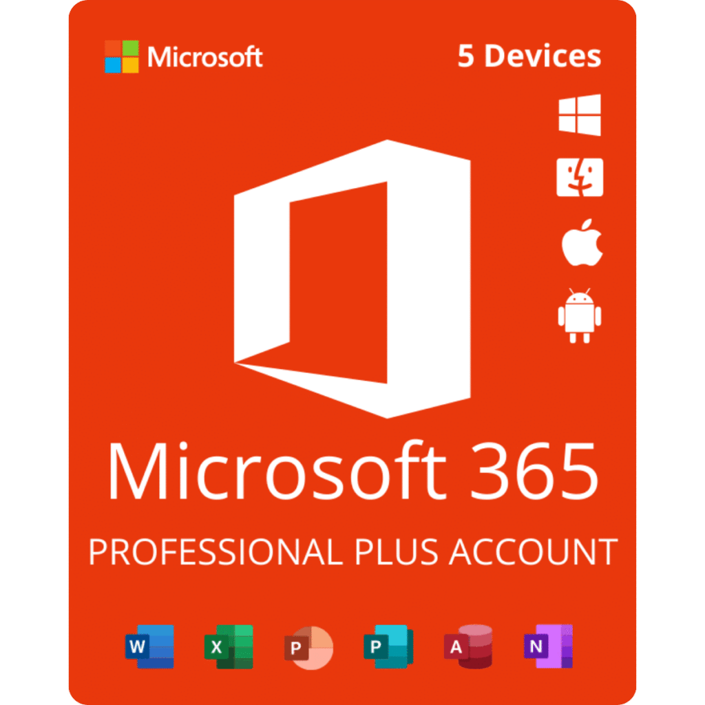 Microsoft Office 365 Pro Plus – 5 DEVICES – Lifetime Account