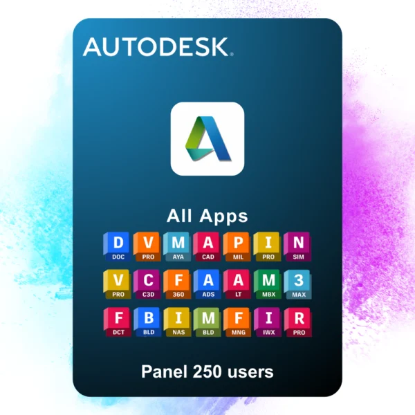 Autodesk Panel Account for 250 Users 1 Year | All Apps Access