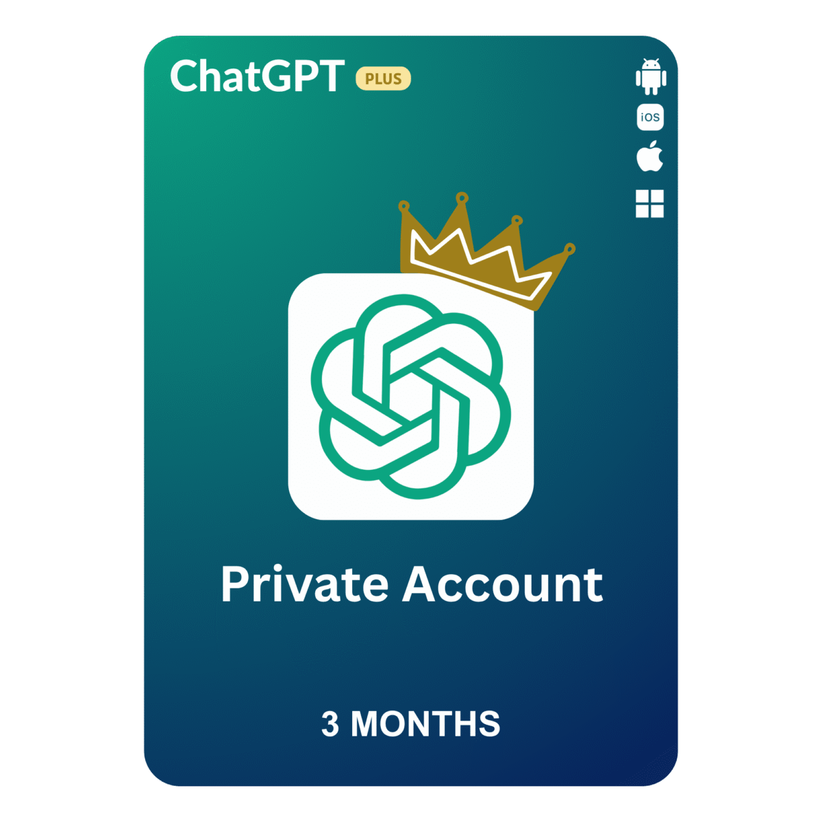 ChatGPT Plus Private Account 3 Month | Quick Delivery
