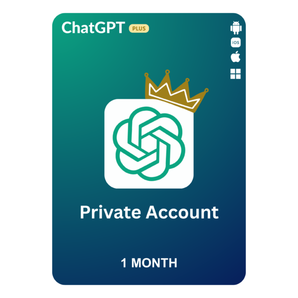 ChatGPT Plus Private Account 1 Month Quick Delivery